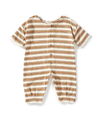 Scene&Heard Baby Boys Stripe Short Sleeve Shortall