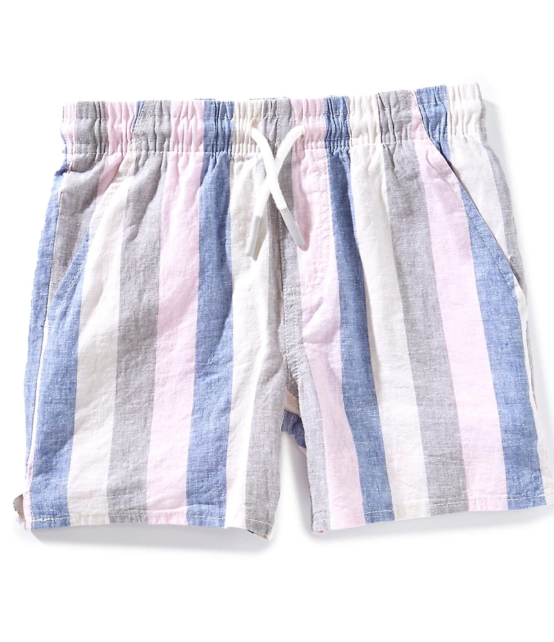 Scene&Heard Big Boy Multi Stripe Linen Blend Shorts