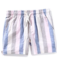 Scene&Heard Big Boy Multi Stripe Linen Blend Shorts