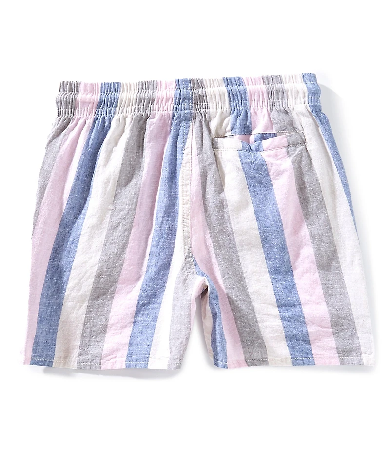 Scene&Heard Big Boy Multi Stripe Linen Blend Shorts