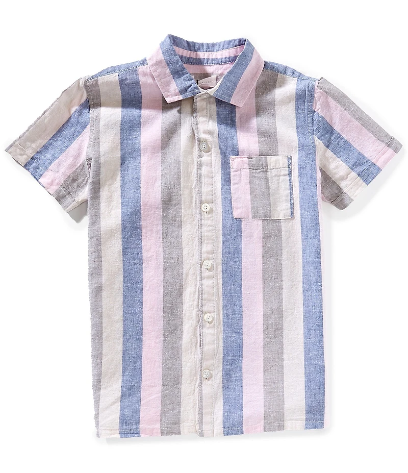Scene&Heard Big Boys Multi Stripe Linen Woven Shirt