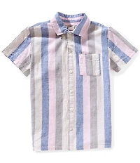 Scene&Heard Big Boys Multi Stripe Linen Woven Shirt