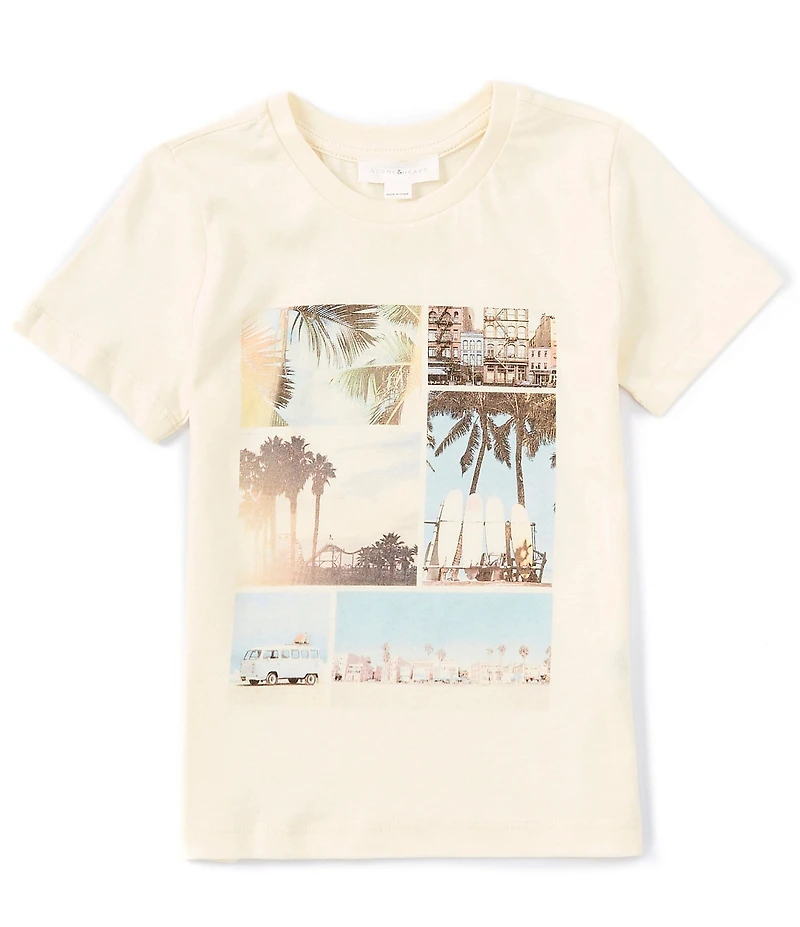 Scene&Heard Big Boys Short Sleeve Beach Scene Graphic T-Shirt