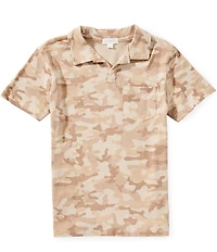 Scene&Heard Big Boys Camo Johnny Collar Short Sleeve Polo T-Shirt