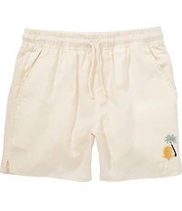 Scene&Heard Big Boys Linen Blend Tropical Embroidered Pull-On Shorts