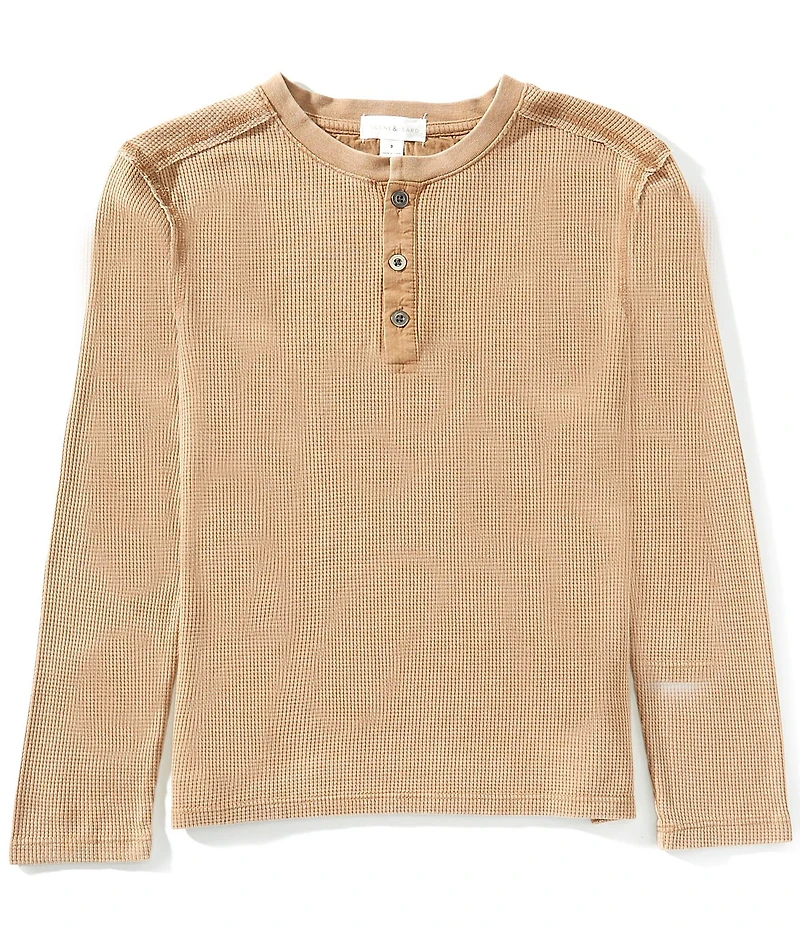 Scene&Heard Big Boys Long Sleeve Thermal Henley Shirt