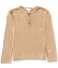 Scene&Heard Big Boys Long Sleeve Thermal Henley Shirt