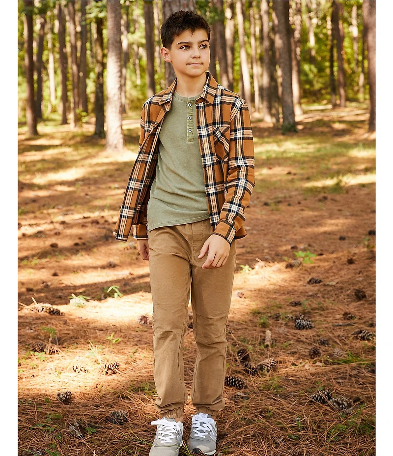 Scene&Heard Big Boys Long Sleeve Thermal Henley Shirt
