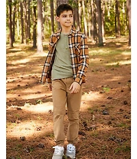 Scene&Heard Big Boys Long Sleeve Thermal Henley Shirt