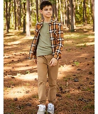Scene&Heard Big Boys Plaid Sportshirt