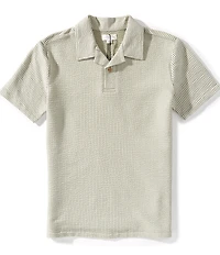 Scene&Heard Big Boys Stripe Camp Collar Short Sleeve Pop Over Shirt