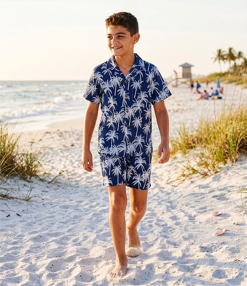 Scene&Heard Big Boys Tropical Print Pull On Shorts