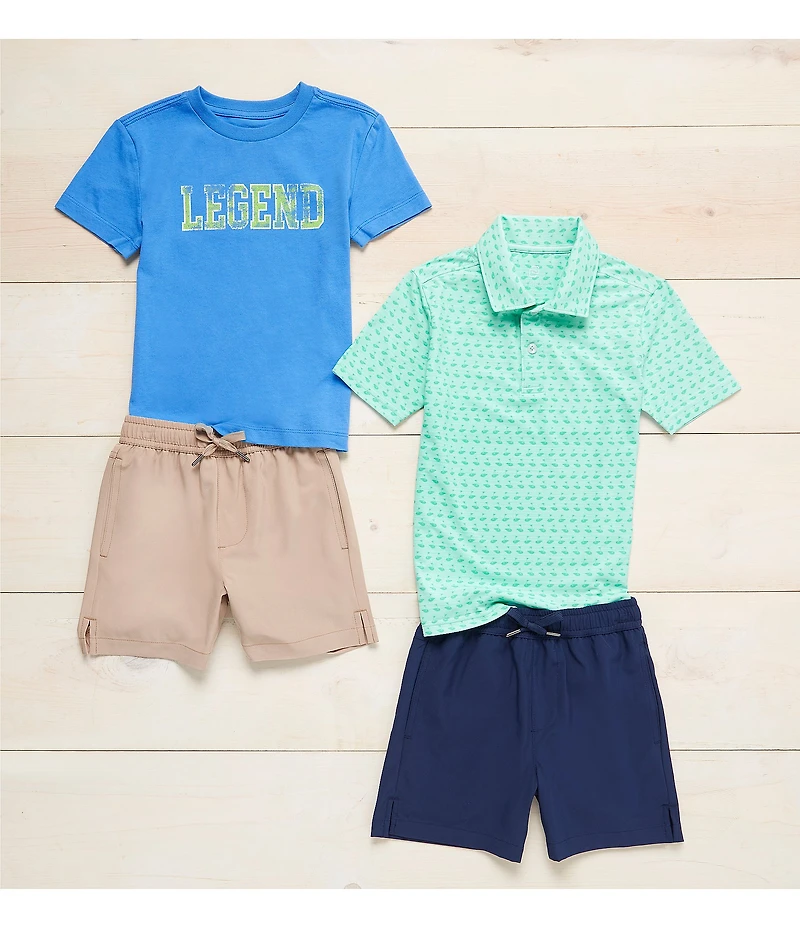 Class Club Little Boys Drawstring Elastic Waist Lined Synthetic Shorts