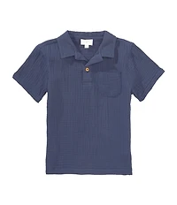 Scene&Heard Little Boys Gauze Knit Polo Top