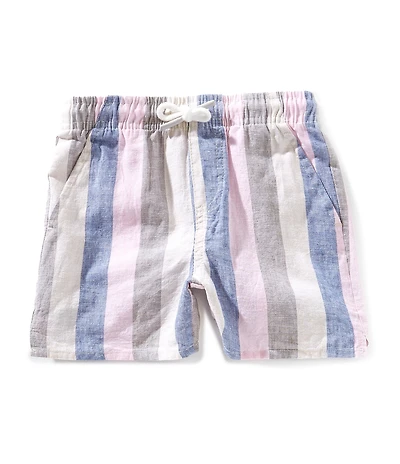 Scene&Heard Little Boys Stripe Linen Shorts