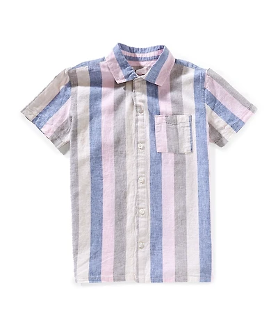 Scene&Heard Little Boys Stripe Woven Linen Shirt