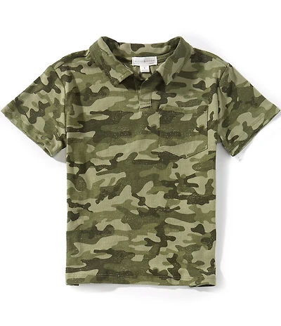 Scene&Heard Little Boys Camo Johnny Collar Short Sleeve T-Shirt