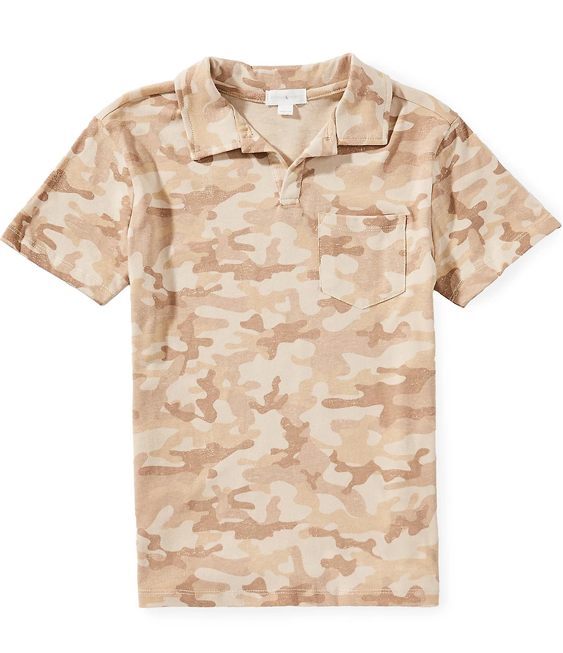 Scene&Heard Little Boys Camo Johnny Collar Short Sleeve T-Shirt