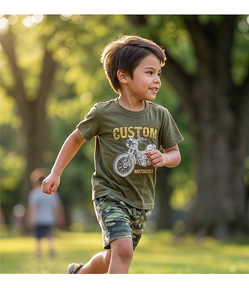 Scene&Heard Little Boys Camouflage Pull On Ripstop Shorts