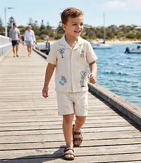 Scene&Heard Little Boys Embroidered Pull-On Short