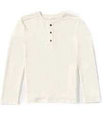Scene&Heard Little Boys Slub Henley Long Sleeve T-Shirt