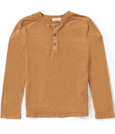 Scene&Heard Little Boys Slub Henley Long Sleeve T-Shirt