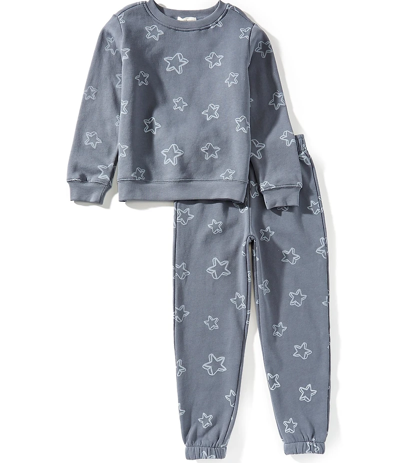 Scene&Heard Little Boys Star Crewneck and Jogger Lounge Set