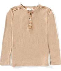 Scene&Heard Little Boys Thermal Henley Long Sleeve Shirt