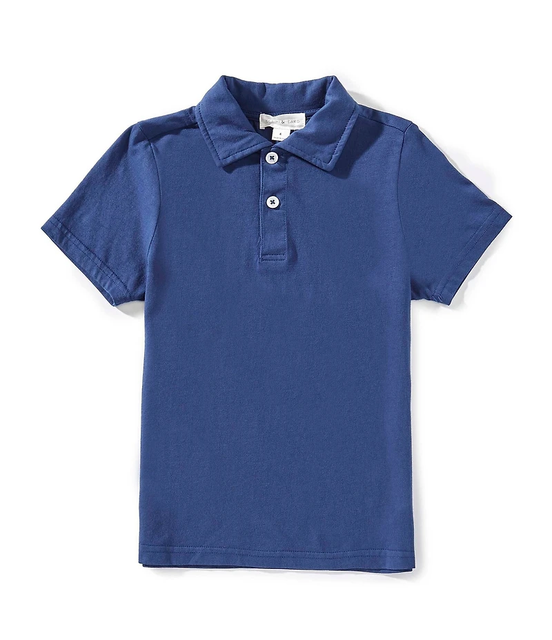 Scene&Heard Little Boys Washed Jersey Henley Polo Shirt