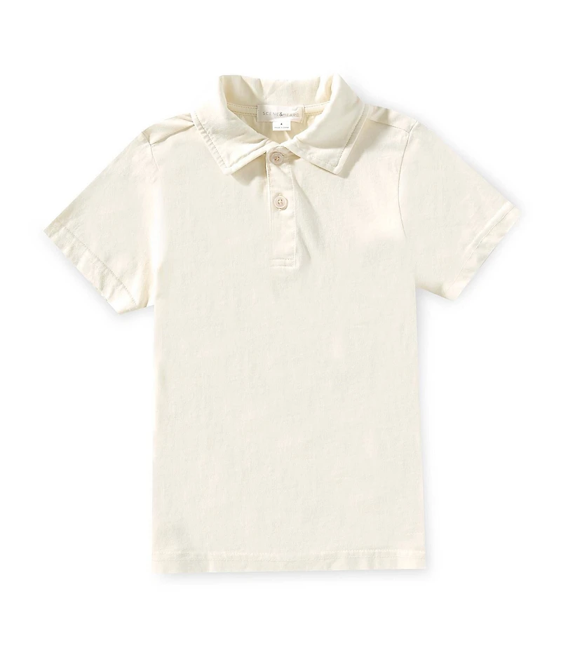 Scene&Heard Little Boys Washed Jersey Henley Polo Shirt