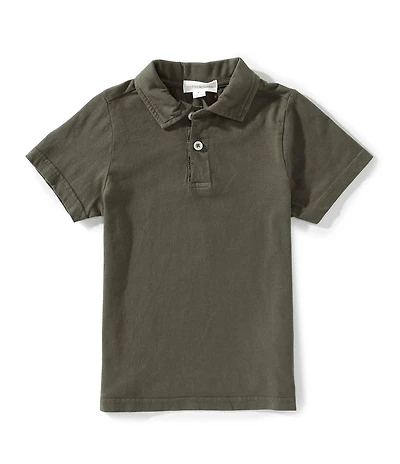 Scene&Heard Little Boys Washed Jersey Henley Polo Shirt