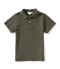 Scene&Heard Little Boys Washed Jersey Henley Polo Shirt