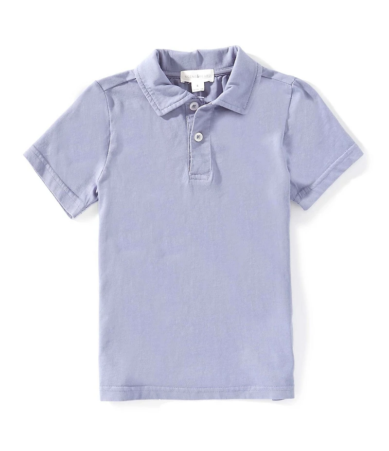 Scene&Heard Little Boys Washed Jersey Henley Polo Shirt