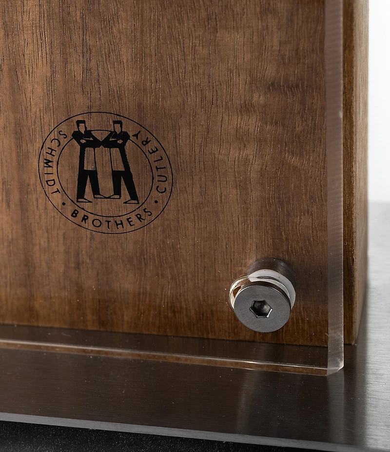 Schmidt Brothers Cutlery Acacia Downtown Magnetic Knife Block