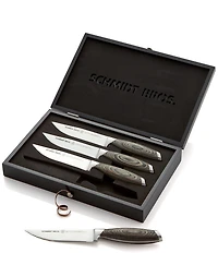 Schmidt Brothers Cutlery Bonded Ash 4-Piece Jumbo Steak Knife Set