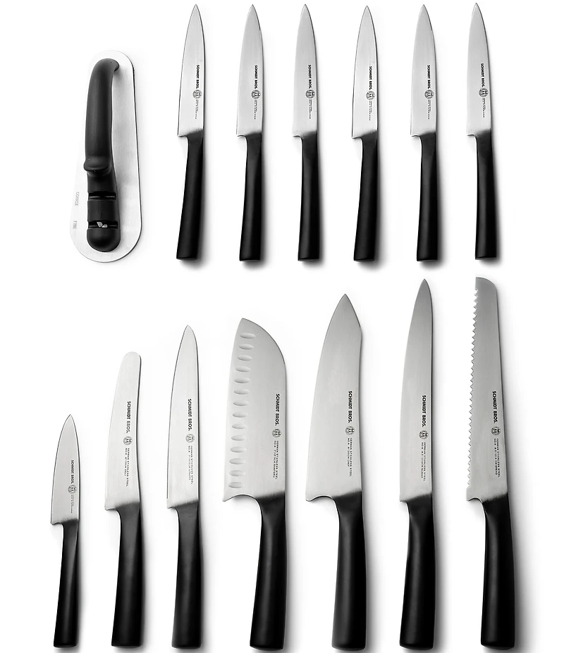Schmidt Brothers Cutlery Carbon 6 15-Piece Knife Block Set