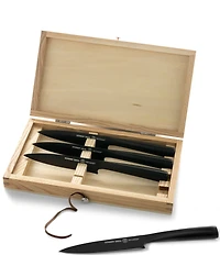 Schmidt Brothers Cutlery Jet Black 4-Piece Steak Set