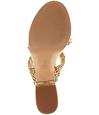 Schutz Aberdeen Metallic Slip On Platform Sandals