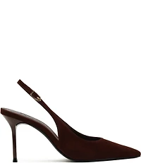 Schutz Alicia Suede Slingback High Heel Stiletto Pumps