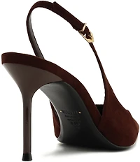 Schutz Alicia Suede Slingback High Heel Stiletto Pumps
