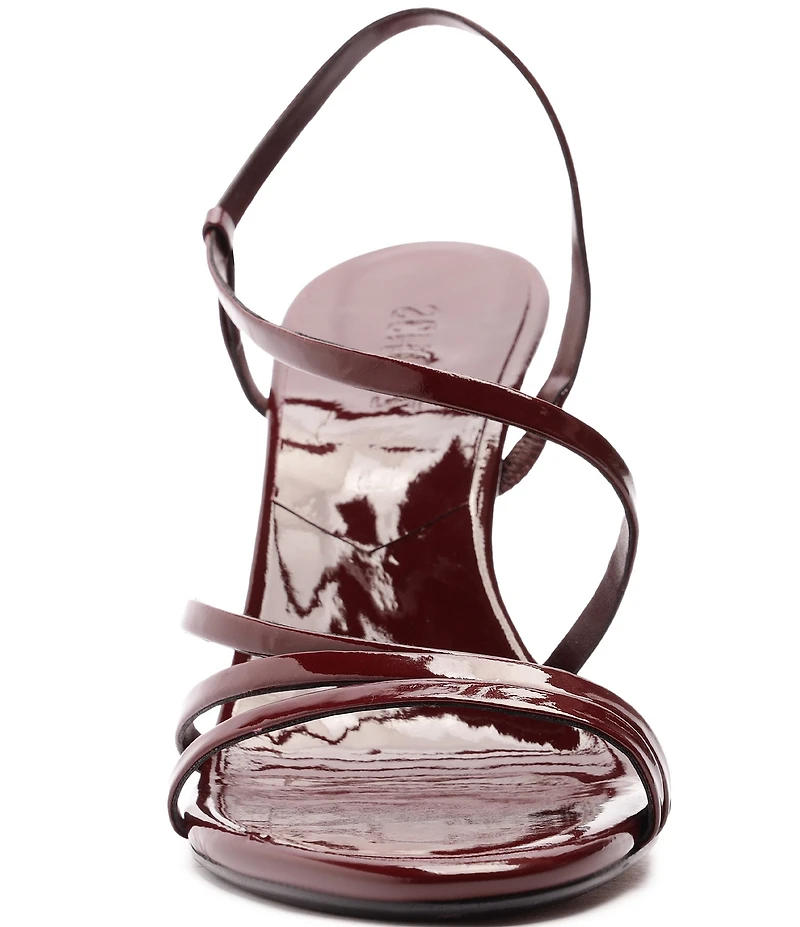 Schutz Annie Curve Patent Leather Dress Sandals