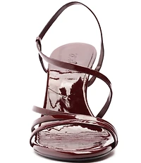 Schutz Annie Curve Patent Leather Dress Sandals
