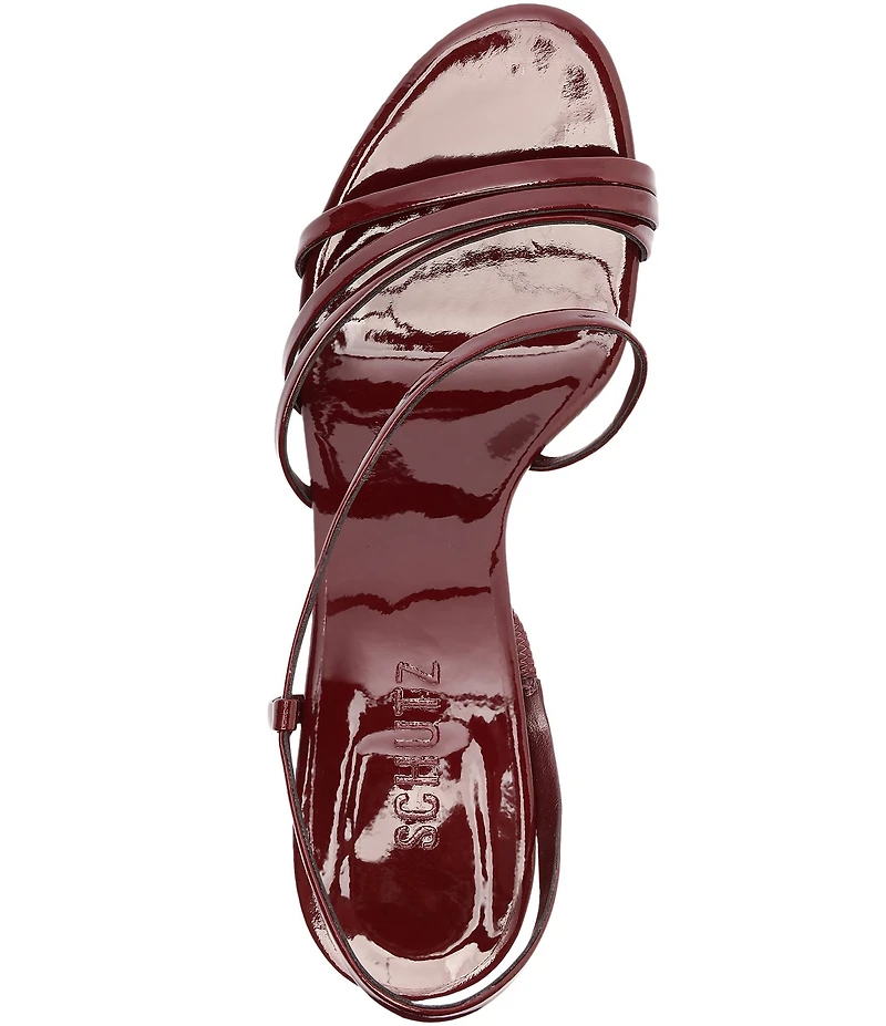 Schutz Annie Curve Patent Leather Dress Sandals