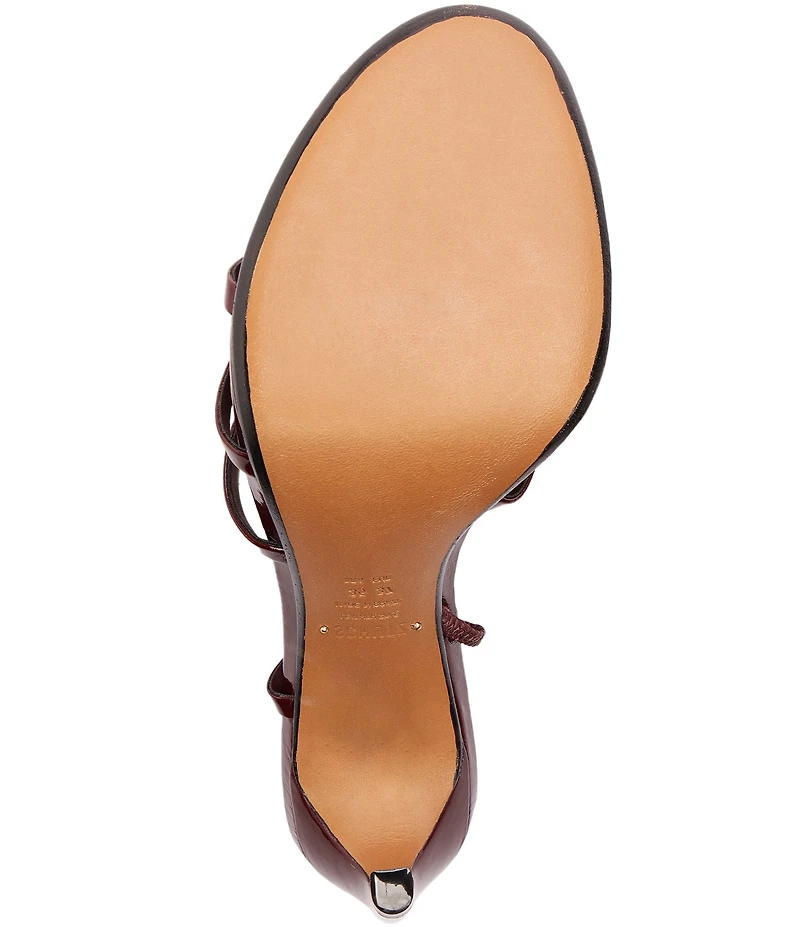 Schutz Annie Curve Patent Leather Dress Sandals