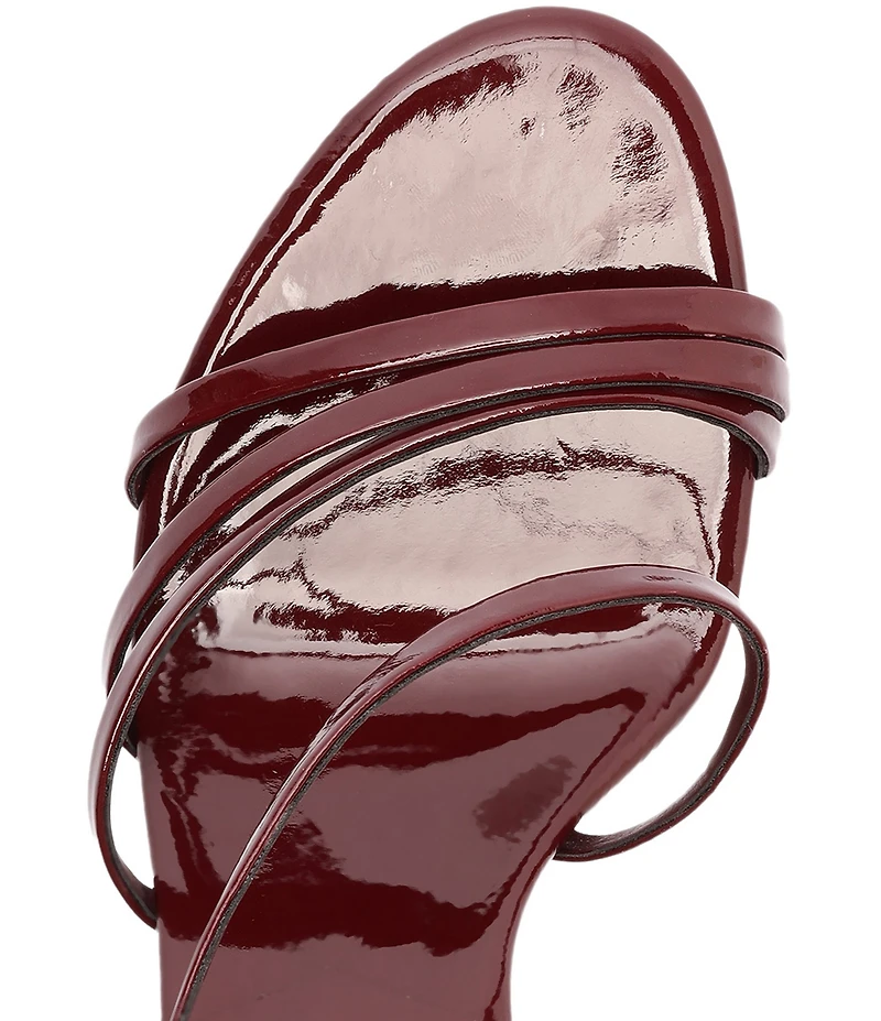 Schutz Annie Curve Patent Leather Dress Sandals
