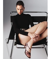 Schutz Annie Curve Patent Leather Dress Sandals