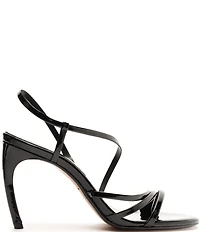 Schutz Annie Curve Patent Leather Dress Sandals