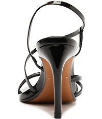 Schutz Annie Curve Patent Leather Dress Sandals