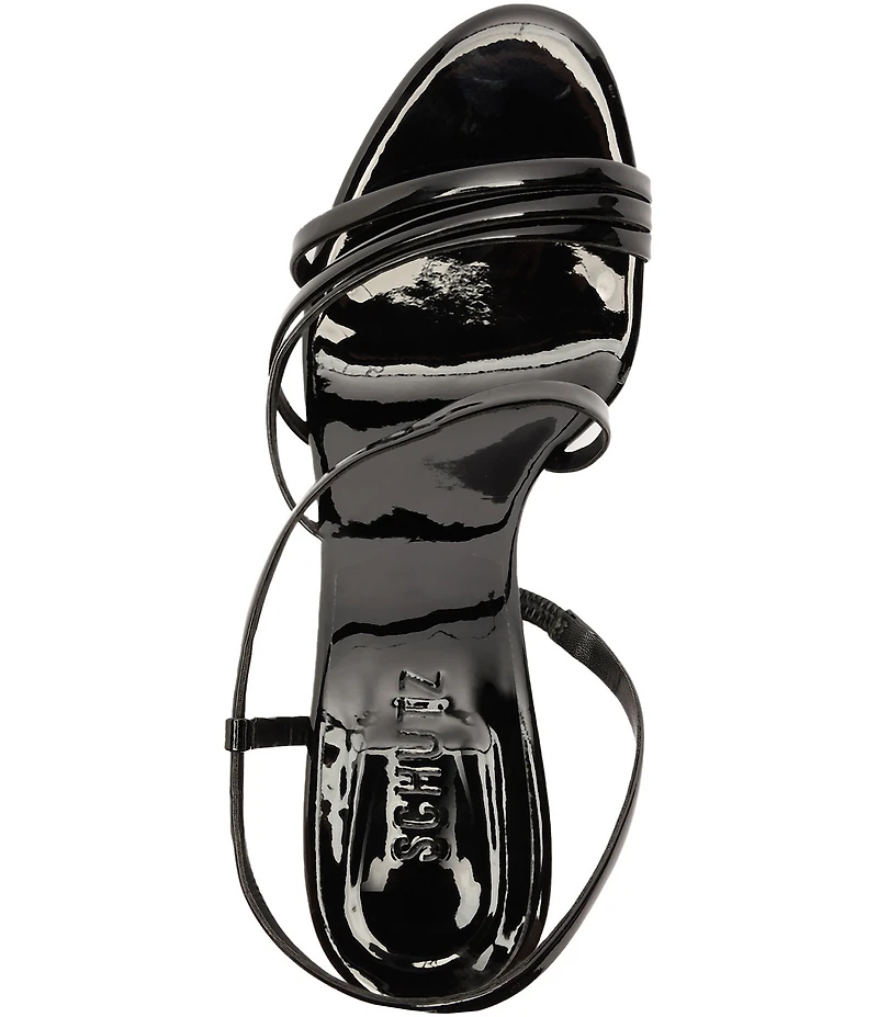 Schutz Annie Curve Patent Leather Dress Sandals