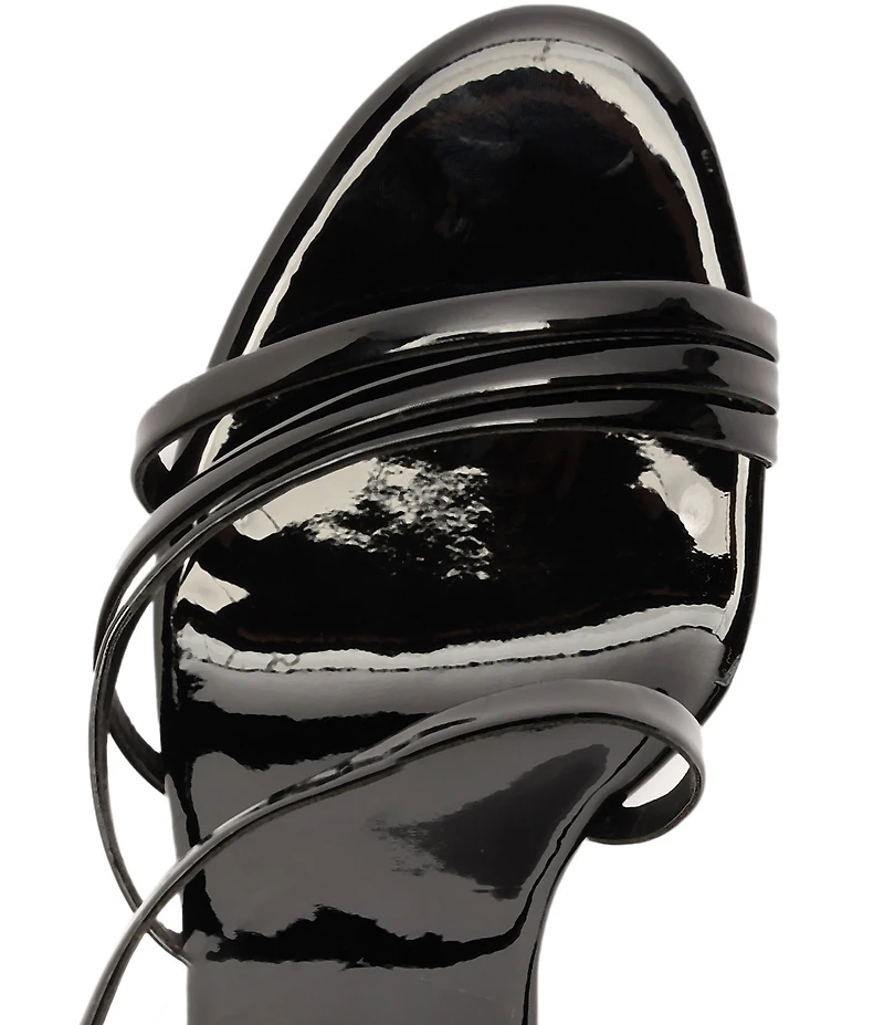 Schutz Annie Curve Patent Leather Dress Sandals
